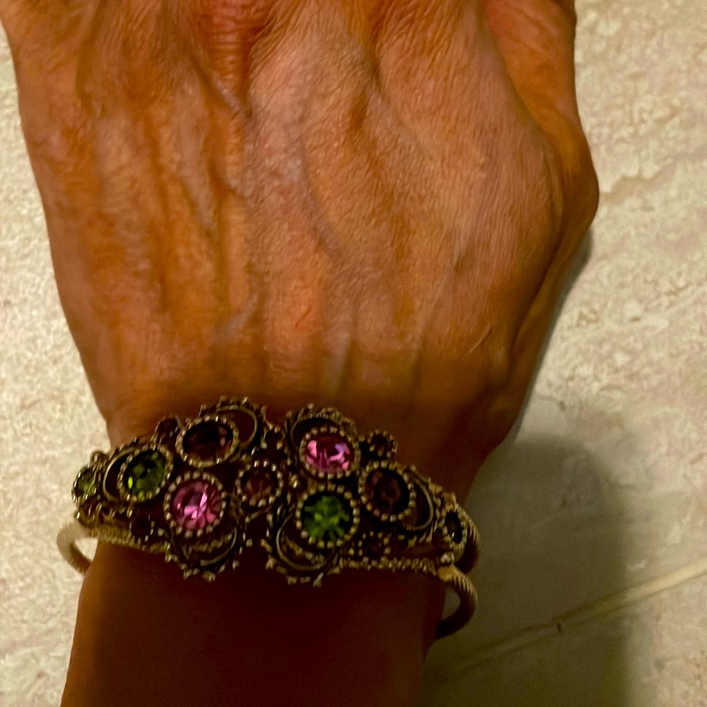 Stunning gold plated designer cuff